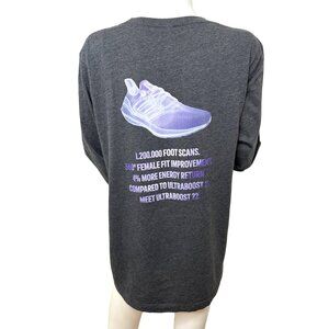 Bella + Canvas Women’s T-Shirt XL Long Sleeve Grey Ultraboost 22 Graphic Purple
